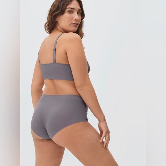 Everlane The Invisible High-Rise Hipster NWT in Plum Grey Size XS - Picture 3 of 8